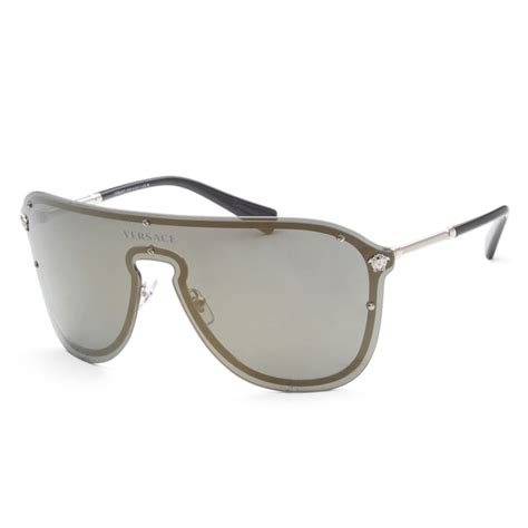 versace shield sunglasses ve2180|Versace™ VE2180 10005A 44 Silver Sunglasses .